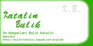 katalin bulik business card